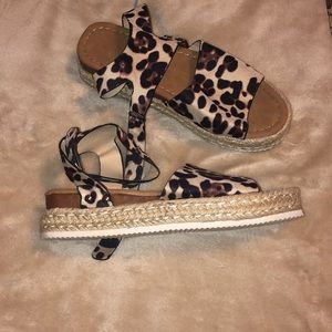 Leopard espadrilles 7.5